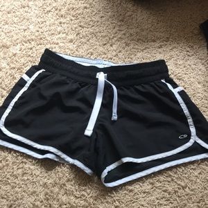 Black track shorts